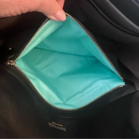Tiffany & Co. Leather Serena Clutch - Black Suede and Leather - Picture 8 of 16
